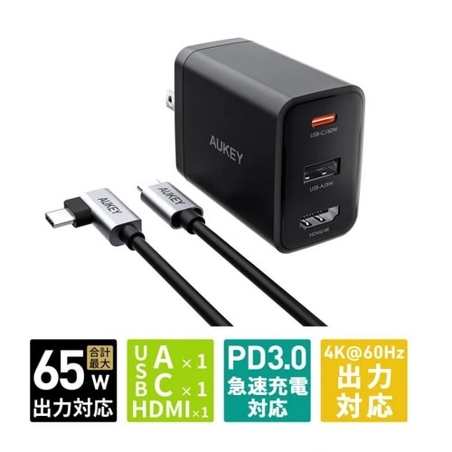 AUKEYiI[L[j 3in1 HDMI USB-C[d PA-H60-BK