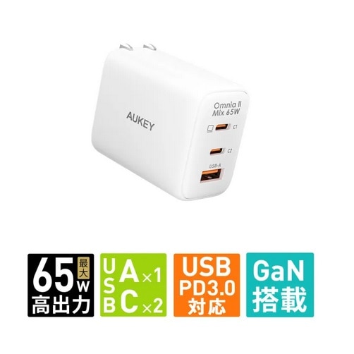AUKEYiI[L[j 60W USB[d PA-B3T-WT