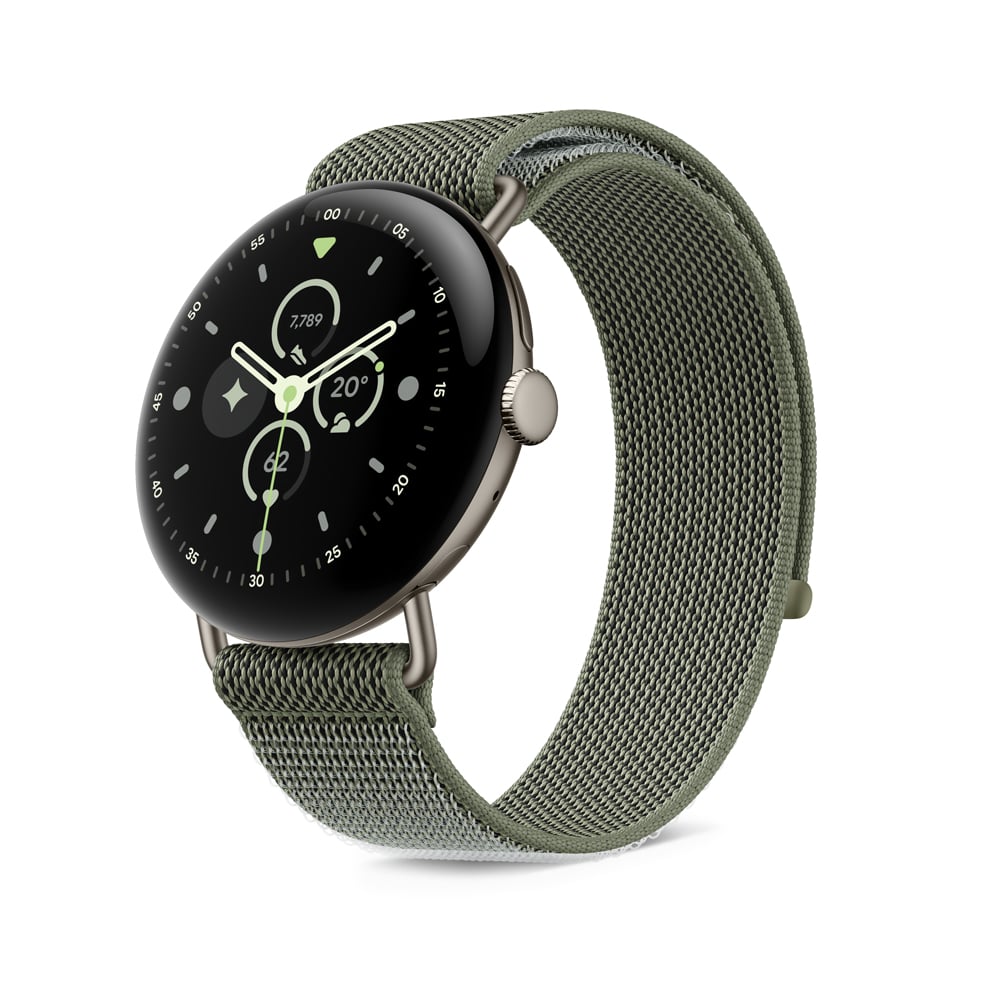 Google�i�O�[�O���j&nbsp;Google Pixel Watch(45 mm)�p�t�H�[�}���X ���[�v�o���h Olive/Pyrite �X�e�����X�X�`�[�� ���O �����T�C�Y&nbsp;GA11636-WW