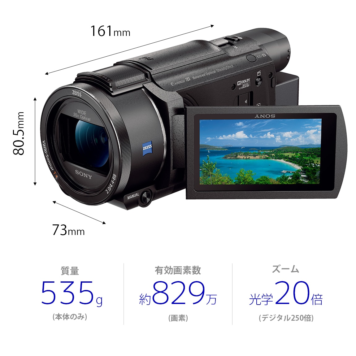 SONY FDR-AX60 外部マイクとバッテリー及び充電器 - ビデオカメラ