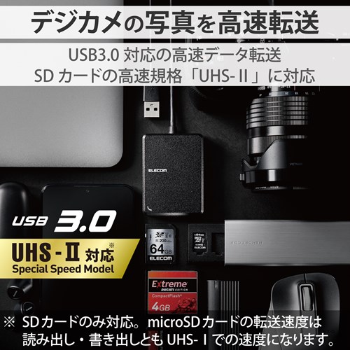 GR J[h[_[ USB3.0  ySD+microSD+MS+CFΉz MR3-C402BK