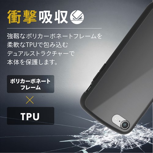 GR iPhone SE 3/SE 2/8/7 p P[X Jo[ nCubh TOUGH SLIM LITE ϏՌ y ubN PM-A22STSLBK