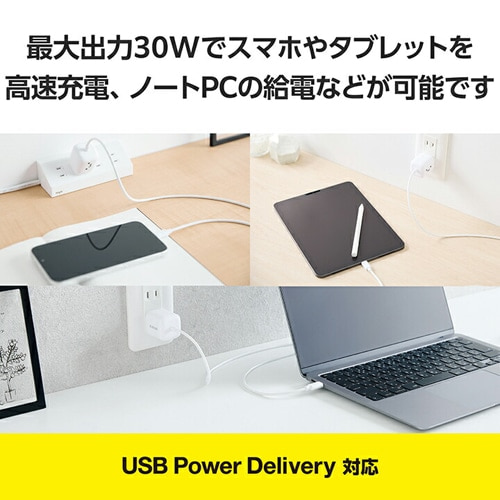GR USB Power Delivery 30W AC[d(CP[ǔ^/1.5) MPA-ACCP7930WF