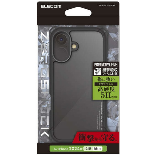 GR iPhone 16 ZEROSHOCK P[X t[J[ PM-A24AZEROFCBK
