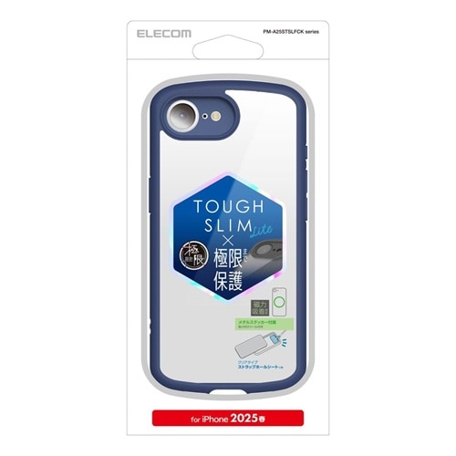 �G���R��&nbsp;iPhone 16e TOUGH SLIM LITE �P�[�X �t���[���J���[ �Ɍ� ���^���X�e�b�J�[�t&nbsp;PM-A25STSLFCKNV