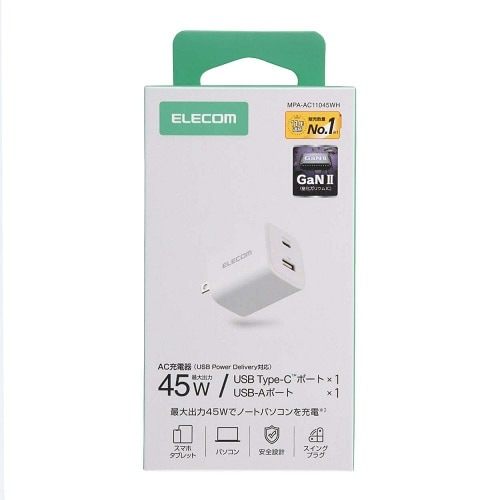 GR USB Power Delivery 45W AC[d(C×1+A×1) MPA-AC11045WH