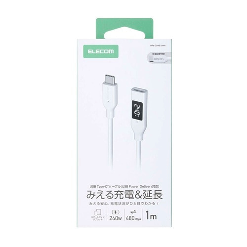 �G���R��&nbsp;�d�̓f�B�X�v���C�t�������P�[�u��(USB-C - USB-C/240W)&nbsp;MPA-CCWE10WH