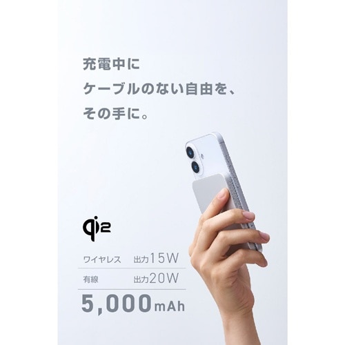 �G���R��&nbsp;Slim ���C�����XQi2���o�C���o�b�e���[(5,000mAh/20W)&nbsp;DE-C95-5000SV