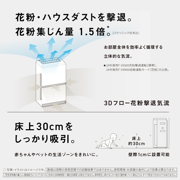 あんしん決済】パナソニック加湿空気清浄機 25畳 ブラック やぼった