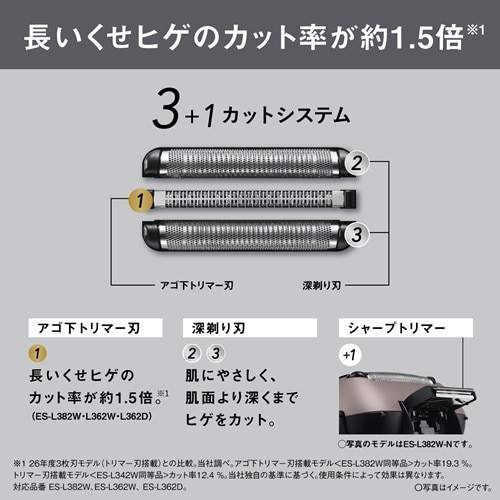 Panasonic�i�p�i�\�j�b�N�j&nbsp;�����_�b�V�� 3���n�V�F�[�o�[&nbsp;ES-L382W-N