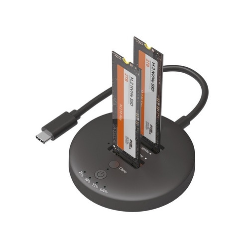 Ainex�i�A�C�l�b�N�X�j&nbsp;�N���[���Ή� USB 20Gbps M.2 NVMe SSD�X�^���h 2�X���b�g&nbsp;HDE-21