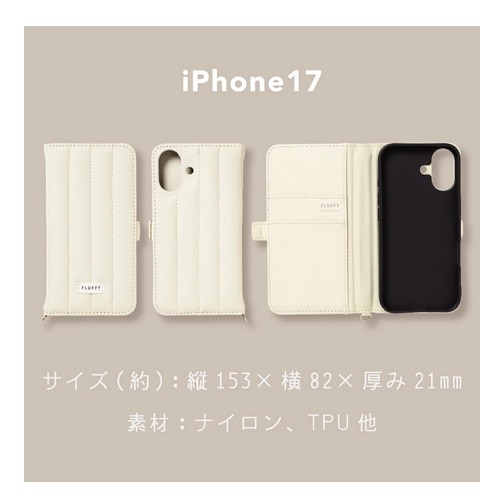 NATURAL design&nbsp;iPhone17�Ή� �w�ʌ^�P�[�X�iFLUFFY�j&nbsp;iP25-61-FFYH02