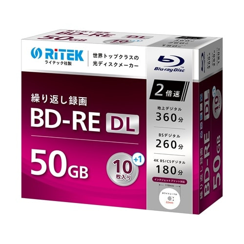 RITEK&nbsp;�^��p BD-RE DL&nbsp;RM-BD50RE11SC