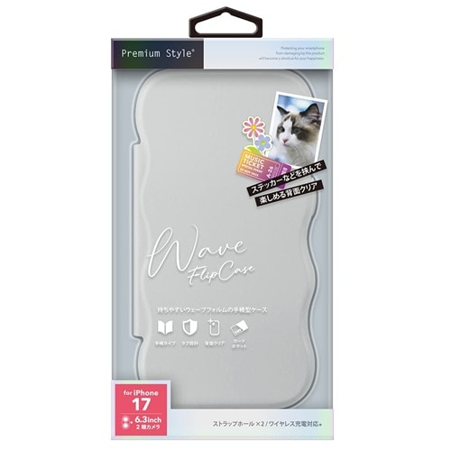 PGA&nbsp;iPhone 17�p �E�F�[�u�t���b�v�P�[�X&nbsp;PG-25AWF01SV