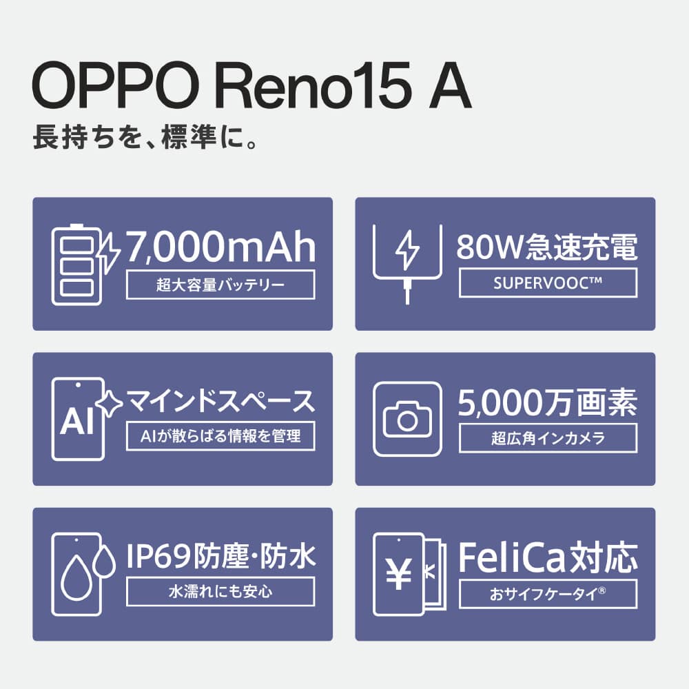 OPPO�i�I�b�|�j&nbsp;OPPO Reno15 A�@256GB&nbsp;CPH2801 12 256 AB