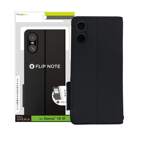 gjeB Xperia 10 Y [FlipNote] ϏՌtbvm[gP[X TR-XP245-FN-SHBK