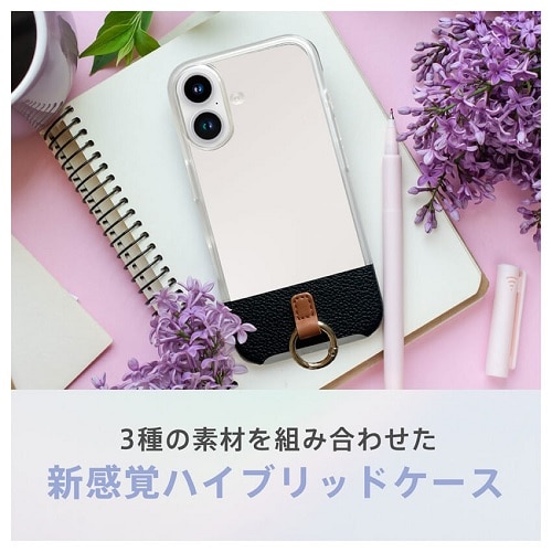 gjeB iPhone 16 [FINO Ring] XgbvOt wʃNAnCubhU[P[X AM-IP24M2-FIR-BK