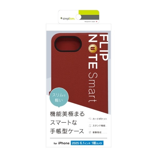 gjeB iPhone 16e Ή Smart FlipNote ^X}[gtbvm[gP[X TR-IP25S-FNS-LRD