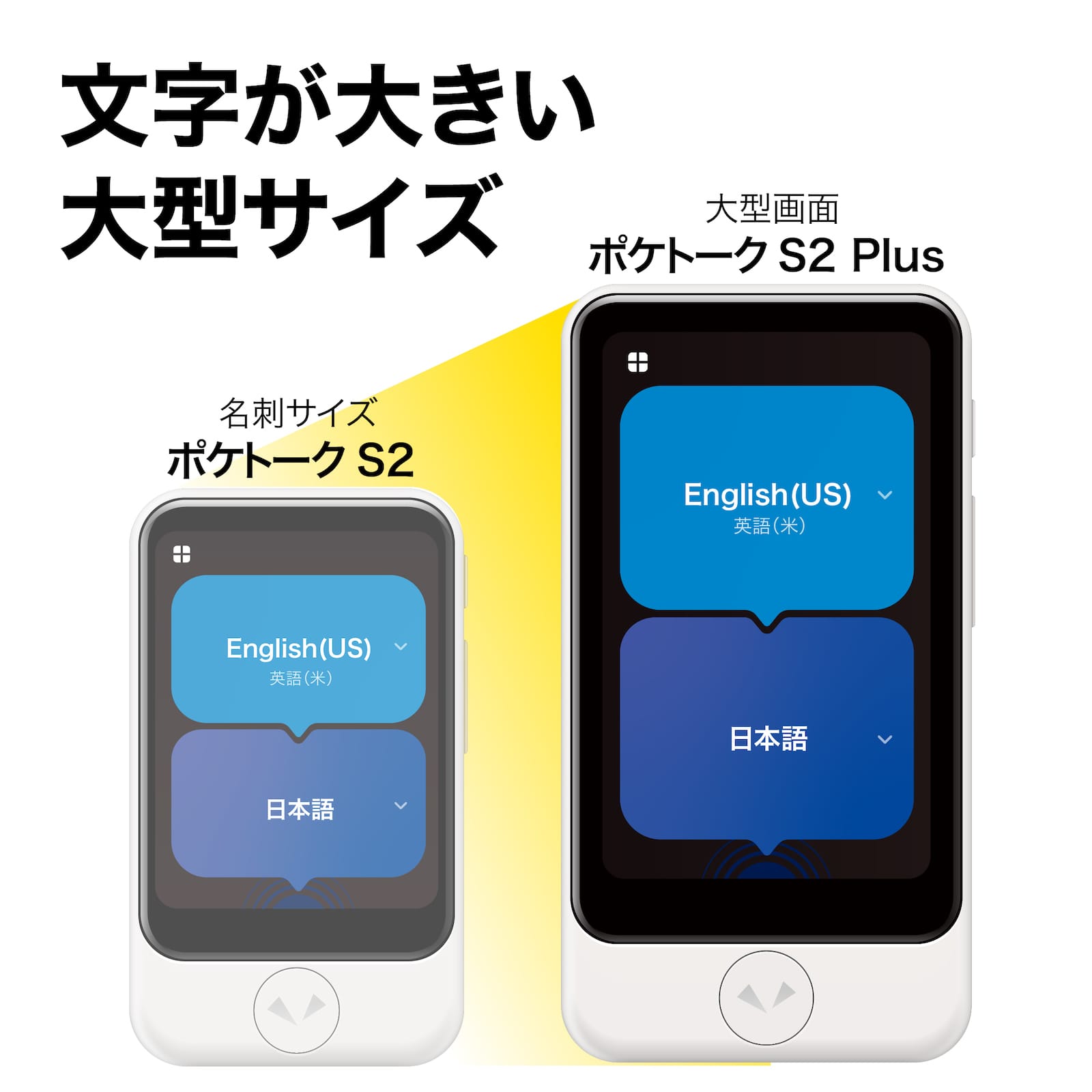 ポケトーク 通訳機ポケトーク ビジネス版（2年間使用可能SIM内蔵モデル）｜PTS2P-W POCKETALK S2 Plus ビジネス ホワイト ＋専用グローバルSIMセット｜[通販]ケーズデンキ