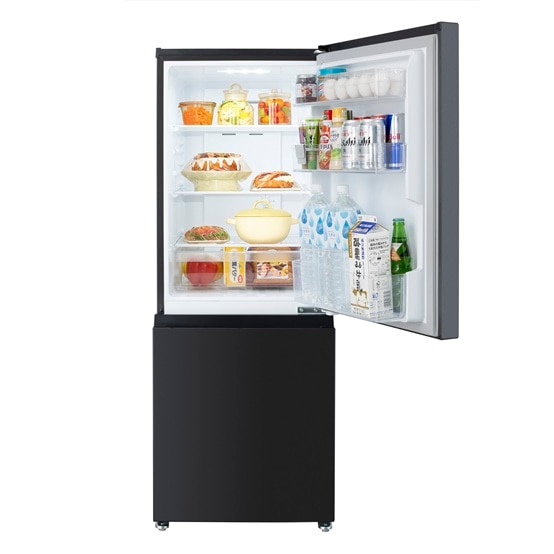 TOSHIBA ブラック　冷蔵庫 東芝 TOSHIBA 冷蔵庫 2ドア 153L 右開き BSシリーズ 幅47.9cm エクリュ