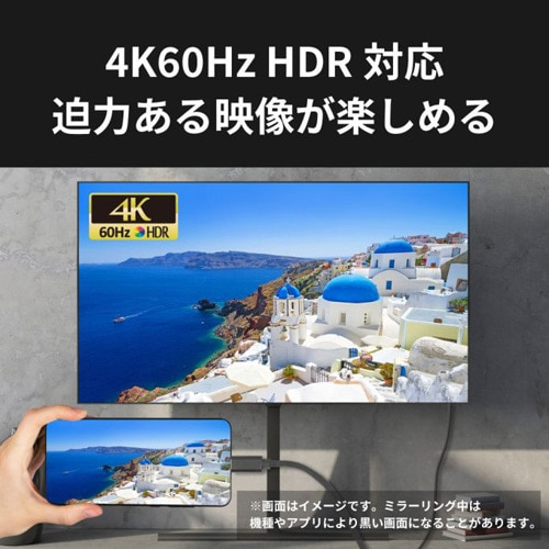 ���g�b�N�V�X�e��&nbsp;USB Type-C to HDMI�ϊ��P�[�u�� �iPD�Ή��E2m�j&nbsp;RS-UCHD4K60-2M