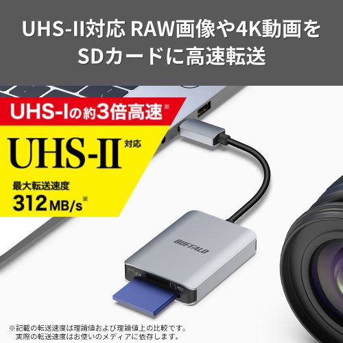 obt@[iBuffaloj  UHS-UΉ@USB3.2Gen1 Type-CJ[h[_[ BSCR510U3CSV