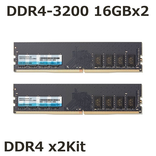 CFD̔ DDR4-3200 fXNgbvp 2g 16GB W4U3200CS-16G