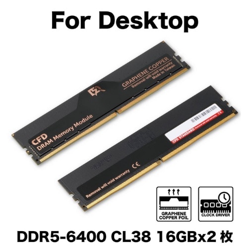 CFD̔ DDR5-6400 CUDIMM fXNgbvp  (16GBx2g) W5CU6400CS-16GC38F