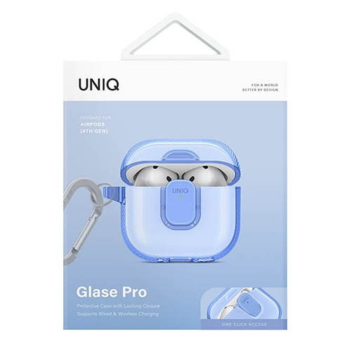 UNIQ�i���j�[�N�j&nbsp;AirPods4�p�P�[�X�@GLASE PRO&nbsp;UNIQ-AIRPODS(2024)-GLSPCBLU