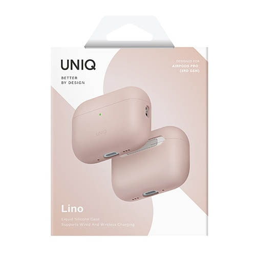 UNIQ�i���j�[�N�j&nbsp;AirPods Pro 3�p �P�[�X�@ Lino  Liquid Silicone Case&nbsp;UNIQ-AIRPODSPRO3-LINOBLPINK