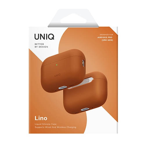UNIQ�i���j�[�N�j&nbsp;AirPods Pro 3�p �P�[�X�@ Lino  Liquid Silicone Case&nbsp;UNIQ-AIRPODSPRO3-LINOSUNORG
