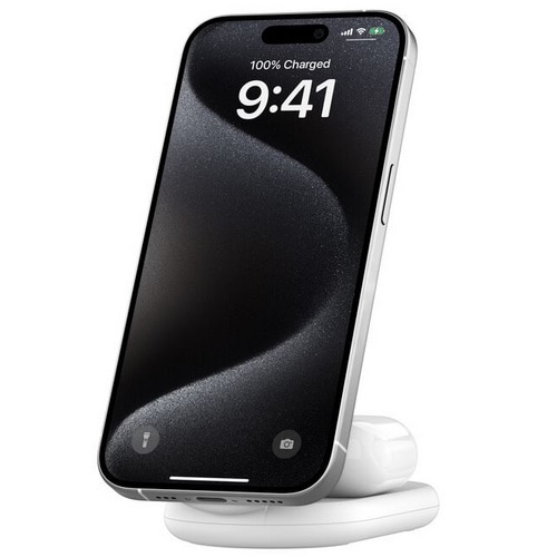 BelkinixLj BOOSTCHARGE Qi2 2-in-1 ܂肽ݎCX[d WIZ028qcWH