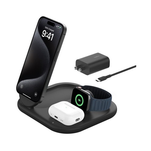 BelkinixLj BoostCharge  Qi2 3-in-1 ܂肽ݎCX[d WIZ029dqBK