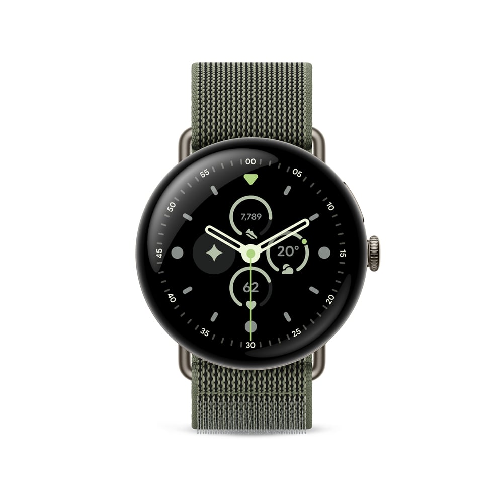 Google�i�O�[�O���j&nbsp;Google Pixel Watch(45 mm)�p�t�H�[�}���X ���[�v�o���h Olive/Pyrite �X�e�����X�X�`�[�� ���O �����T�C�Y&nbsp;GA11636-WW