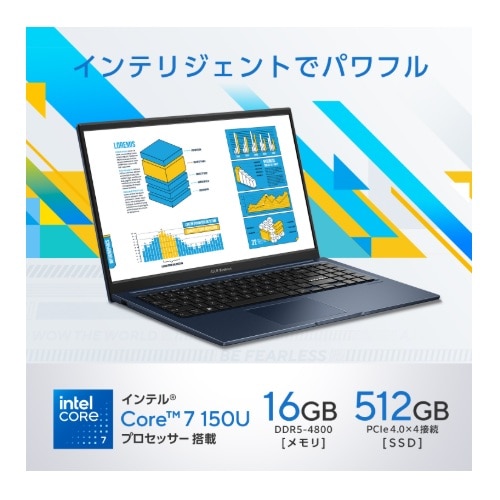 ASUS�i�G�C�X�[�X�j&nbsp;15.6�^�m�[�g�p�\�R���@ASUS Vivobook 15�iX1504VA�j&nbsp;X1504VA-C7165BUKS/K