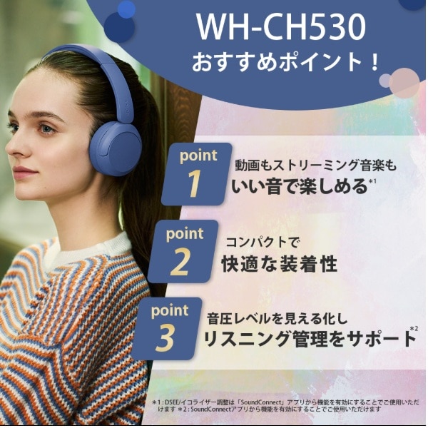 SONY�i�\�j�[�j&nbsp;���C�����X�X�e���I�w�b�h�Z�b�g&nbsp;WH-CH530 P