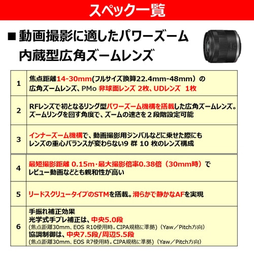 CanoniLmj pY@Lmqe}Eg RF-S14-30mm F4-6.3 IS STM PZ