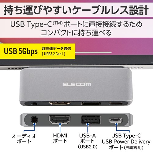 GR USB Type C hbLOXe[V nu 4-in-1 DST-C25SV
