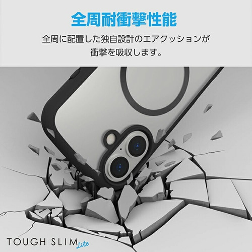 GR iPhone 16 TOUGH SLIM LITE nCubhP[X t[J[ MAGKEEP PM-A24ATSLFCMBK