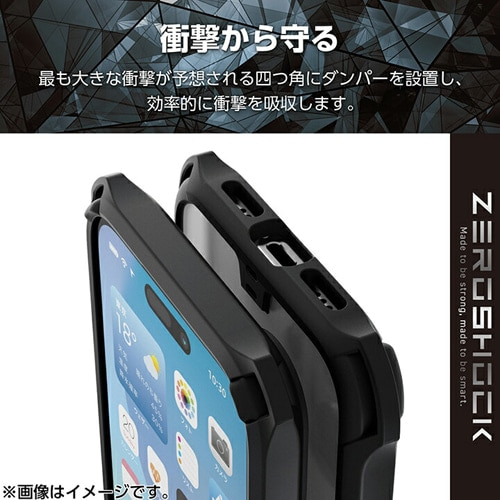GR iPhone 16 ZEROSHOCK P[X t[J[ PM-A24AZEROFCBK