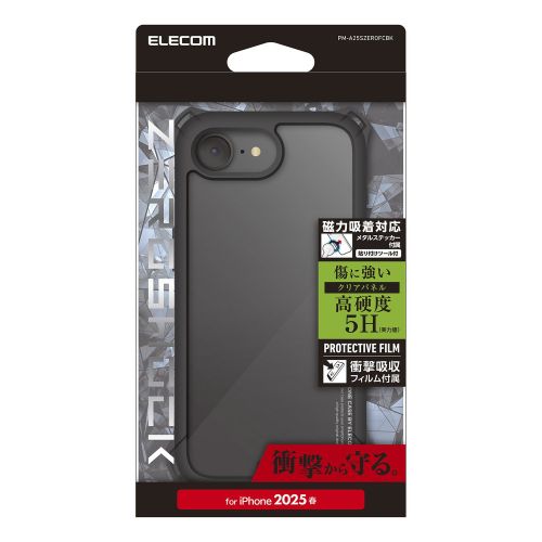 GR iPhone 16e ZEROSHOCK P[X t[J[ ^XebJ[t PM-A25SZEROFCBK