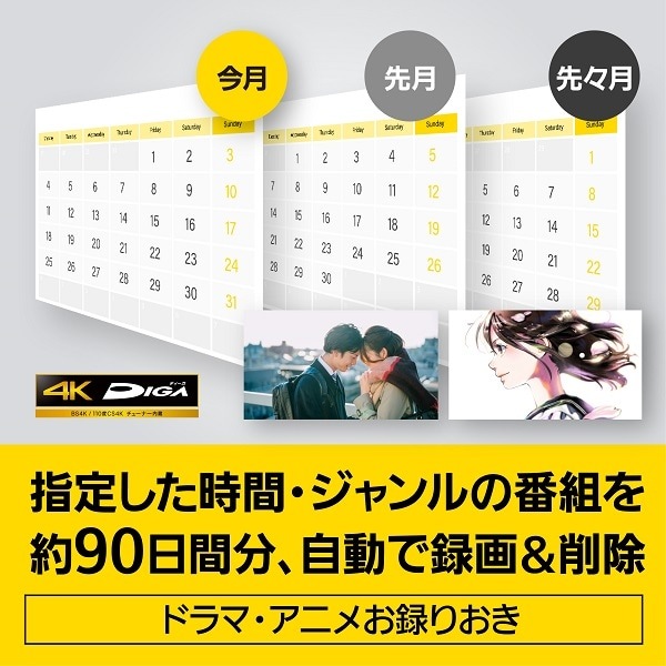 Panasonic（パナソニック） 4K DIGA（ディーガ） 3チューナー／3TB／UHDBD／4Kチューナー｜DMR-4T302 ｜[通販]ケーズデンキ