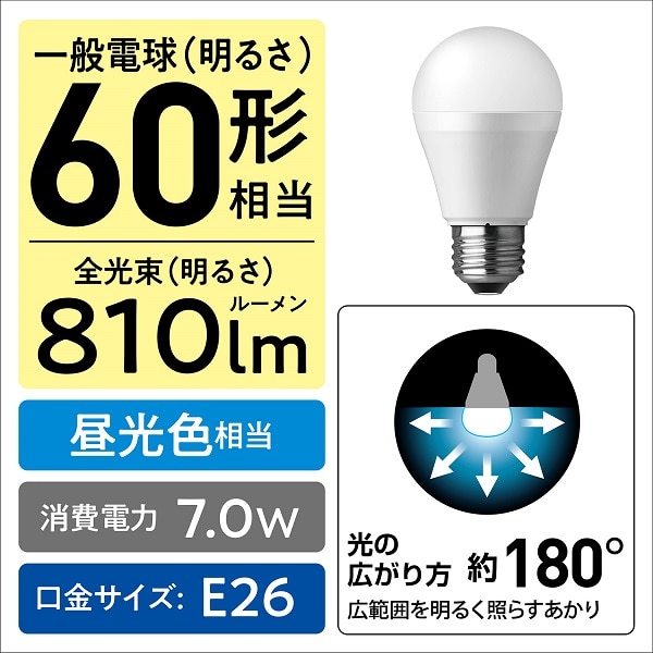 Panasonic（パナソニック） パルック LED電球 広配光 昼光色 １個入り