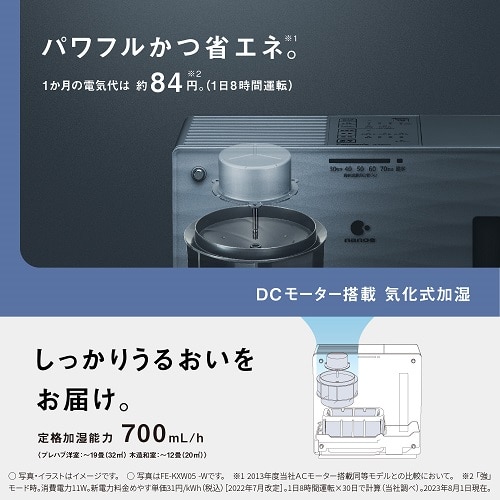 返品無料C985　Panasonic　気化式加湿機　FE-KFU03-W 気化式