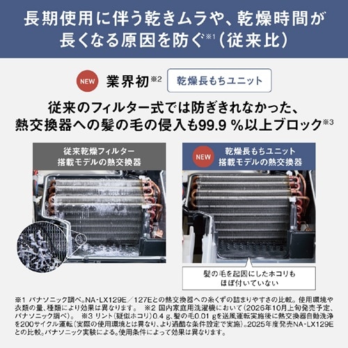 Panasonic�i�p�i�\�j�b�N�j&nbsp;�ȂȂ߃h�������󊣑��@�@LX�V���[�Y&nbsp;NA-LX129FR-W