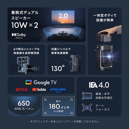ANKER ホームシアターシステム Soundcore Nebula P1｜D2431511｜[通販
