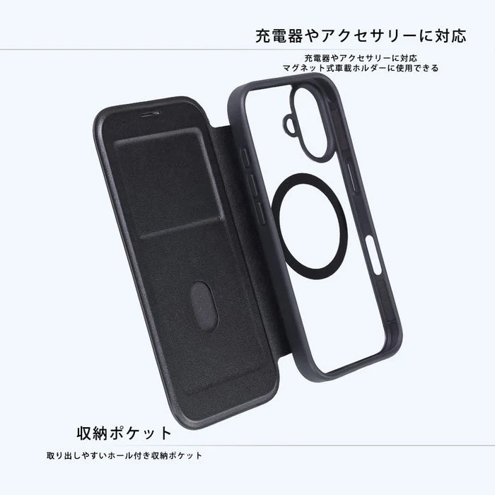 ���C�A�E�g&nbsp;iPhone 17�p�@�N���A�t���b�v�P�[�X �}�O�l�b�g&nbsp;RT-P52LCM/B