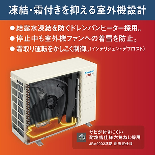 ダイキン 「省エネ」エアコン 寒冷地仕様 2.5kw スゴ暖 KXシリーズ｜F255ATKS-W｜[通販]ケーズデンキ