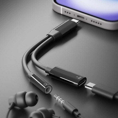 PGA USB-C[d|[gt 3.5mm to USB-C CzϊA_v^ PG-35CCHG01BK