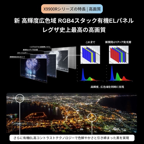 REGZA（レグザ） 65V型 4Kチューナー内蔵有機ELテレビ タイム